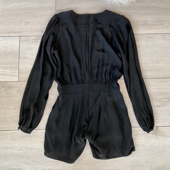 Nasty Gal Black Romper Longsleeve - Picture 2 of 7